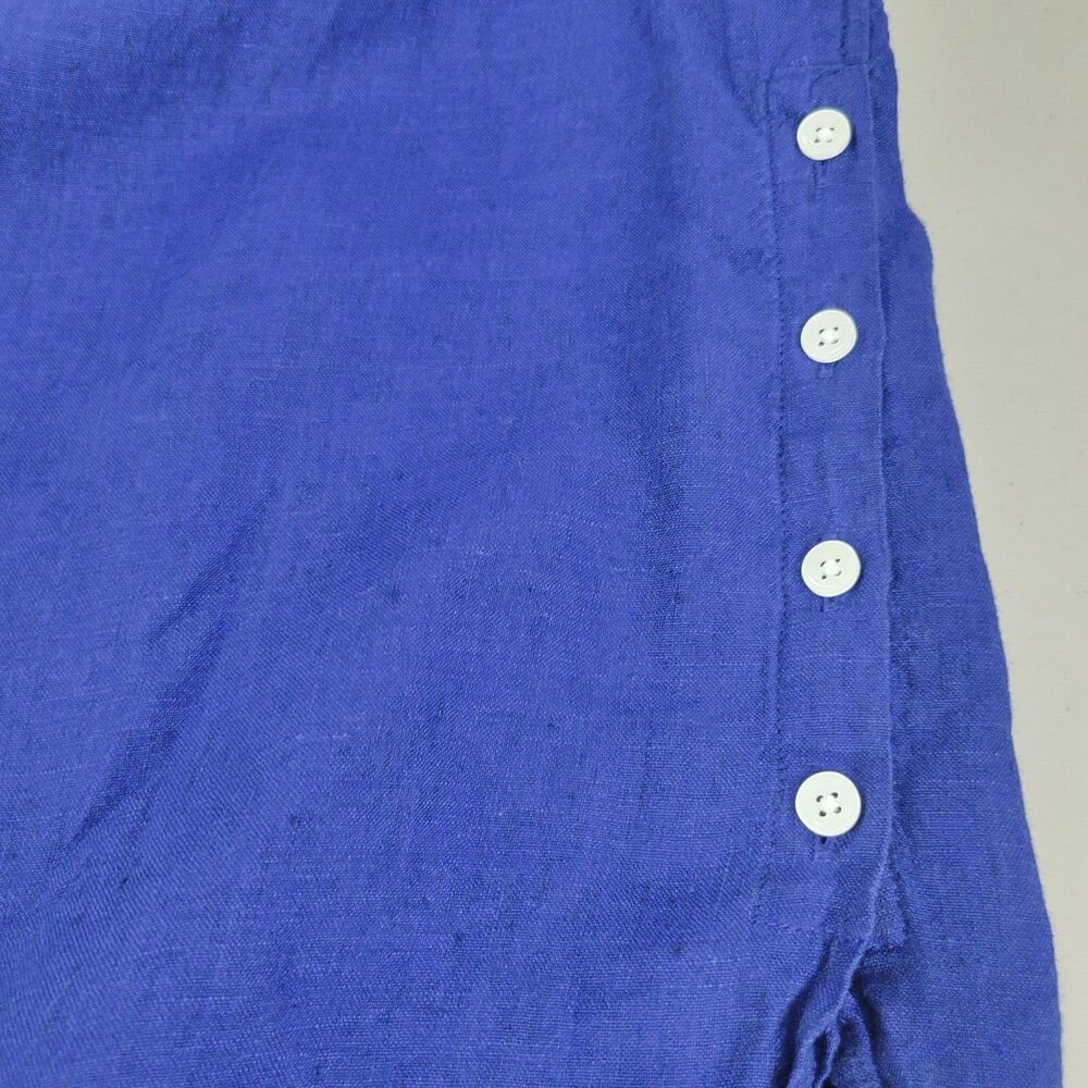 Talbots Plus Size 2x Side Button 100% Linen Band … - image 6